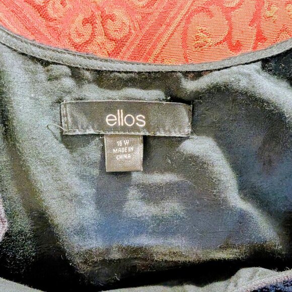 Ellos Black Embroidered Top Cotton Sleeveless Dress - Picture 3 of 3